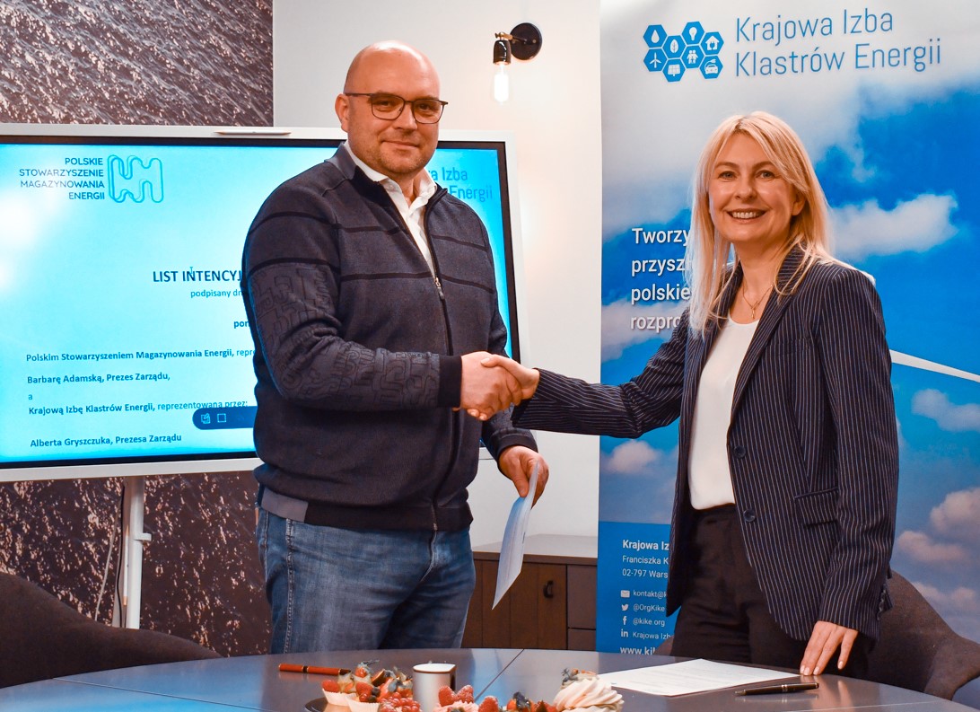 Polskie Stowarzyszenie Magazynowania Energii i Krajowa Izba Klastrów Energii podpisały list intencyjny
